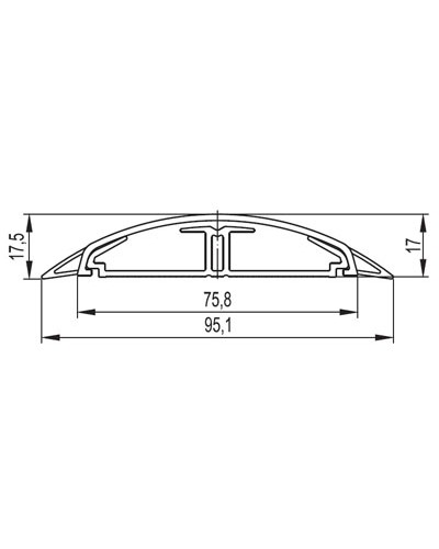 Кабель-канал напольный CSP-F 75x17 мм DKC 01332 в Чебоксарах Кабель-канал Pintop.ru