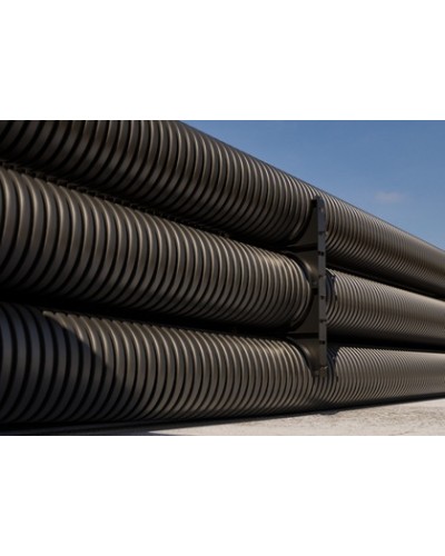 Двустенная труба ПНД гибкая для открытой прокладки д.40мм, SN23, 450Н, УФ, с протяжкой DKC 151940100 в Чебоксарах Труба гофрированная Pintop.ru