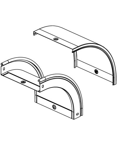 Крышка CD 90 на угол вертикальный внеш. 90° осн. 200 горячеоцинкованная DKC 38244HDZ в Чебоксарах Аксессуары для лотков Pintop.ru