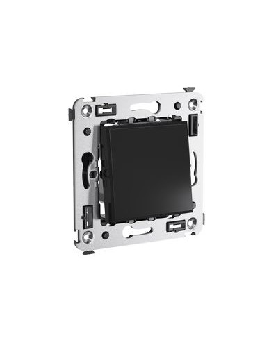 Выключатель одноклавишный в стену, Avanti, Черный квадрат DKC 4402103 в Чебоксарах Аксессуары для кабель-канала Pintop.ru