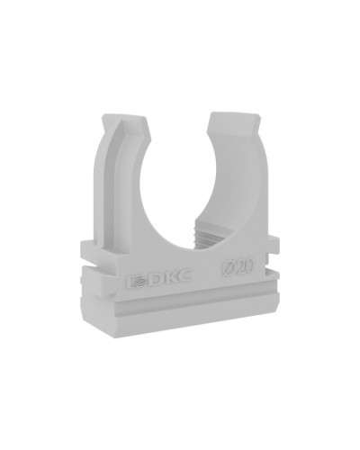 Держатель-клипса быстрого монтажа, для крепления труб, ф20мм, пластик, RAL 7035 DKC 51020M в Чебоксарах Держатели, клипсы, скобы Pintop.ru