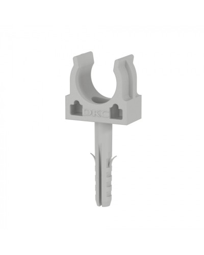 Держатель с защёлкой и дюбелем, в комплекте с винтом розница D16 (100 шт/уп) DKC (51316R) в Чебоксарах Держатели, клипсы, скобы Pintop.ru