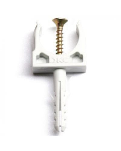 Держатель с защелкой и дюбелем, д.25 мм DKC 51325R5 в Чебоксарах Держатели, клипсы, скобы Pintop.ru