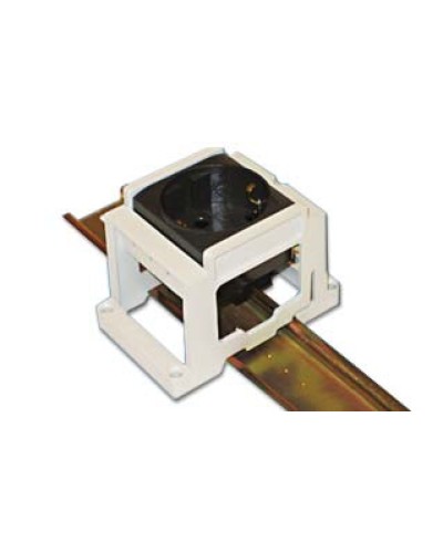 Суппорт под розетку BRAVA на DIN рейку, цвет серый RAL 7035 DKC 54840 в Чебоксарах Крепежные изделия Pintop.ru