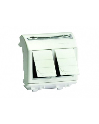 Комп.роз. RJ45 кат.6 (2 разъема 8P8C, Hyperline) Brava, белая, 2М DKC (76452B) в Чебоксарах Розетки компьютерные и телефонные Pintop.ru