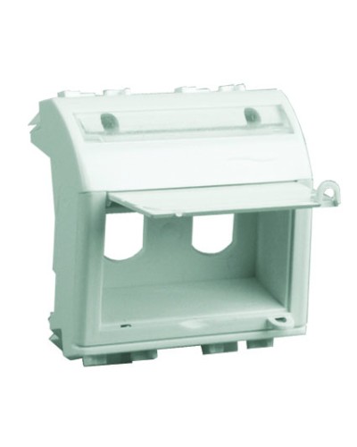 Адаптер для двух оптоволоконных разъемов типа ST, белый, 2 мод. DKC 76615B в Чебоксарах Аксессуары для кабель-канала Pintop.ru