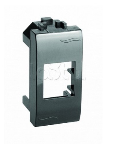 Адаптер для информационных разъемов Keystone, черный, 1мод. DKC (77607N) в Чебоксарах Аксессуары для стоек и шкафов Pintop.ru