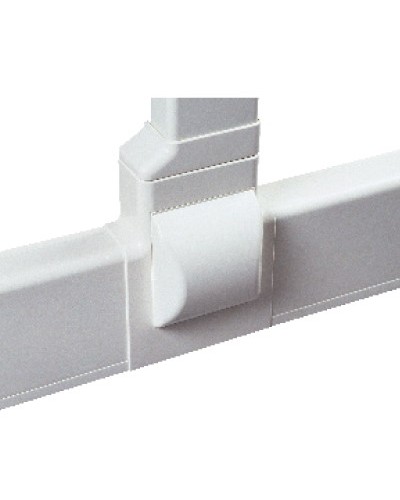 Тройник для плинтусного короба 100х40 мм с отводом на короб 90х40 мм, белый DKC AIR10047 в Чебоксарах Повороты, муфты, тройники Pintop.ru