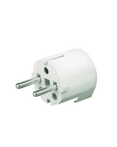 Вилка кабельная, бытовая с боковым вводом кабеля. Черная. IP20 16А 2P+E 230В DKC DIS13083N в Чебоксарах Аксессуары для стоек и шкафов Pintop.ru