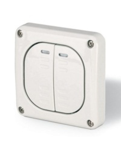 Выключатель однополюсный, двухклавишный DKC DIS1373022 в Чебоксарах Аксессуары для стоек и шкафов Pintop.ru