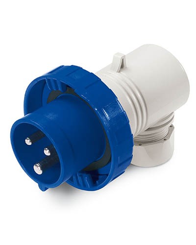 Вилка кабельная угловая IP67 16А 2P+E 230В DKC DIS2261633 в Чебоксарах Аксессуары для стоек и шкафов Pintop.ru