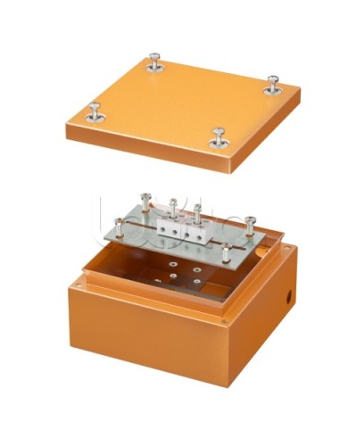Коробка ответвительная огнестойкая стальная Коробка FS 150х150х80 4P DKC (FSB30404) в Чебоксарах Распределительные коробки Pintop.ru