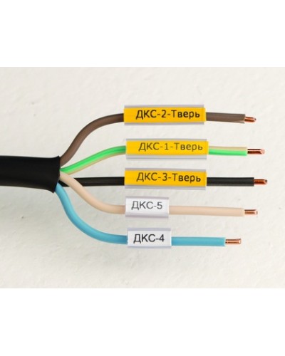 Маркировка для провода, гибкая, для трубочек. 4х23мм. Белая DKC NUTFL23 в Чебоксарах Крепежные изделия Pintop.ru
