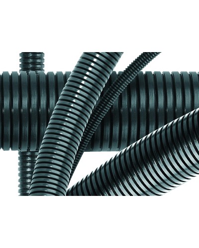 Труба гофрированная DN36мм, ПВ-0, D вн 36,3 мм, D нар 42,5 мм, полиамид 6, без протяжки DKC PA603643F0 в Чебоксарах Труба гофрированная Pintop.ru