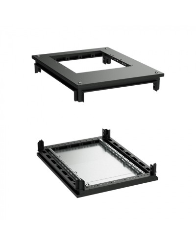 Крыша с фланцем и основание для 19 IT-CQE 800x800, RAL9005 DKC (R5RKTB88FITB) в Чебоксарах Аксессуары для стоек и шкафов Pintop.ru