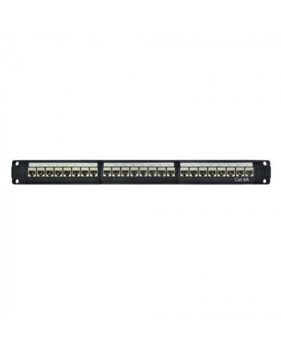 Патч-панель модульная 19, 1U, CAT6A, 24 порта RJ45, экранированная DKC RN6APPF24 в Чебоксарах Патч панель Pintop.ru