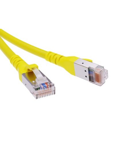 Патч-корд экранированный CAT6A SF/UTP 4х2, LSZH, желтый, 1м DKC RN6ASF4510YL в Чебоксарах Патчкорды (медные) Pintop.ru