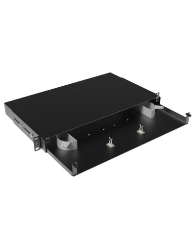 Оптическая полка выдвижная, без лицевой панели, неукомплектованная, 1U,черная DKC RNFPE1U24 в Чебоксарах Кроссы оптические Pintop.ru