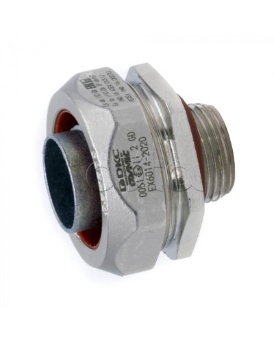 Взрывозащищенная Ex e муфта металлорукав-коробка. DN20 мм. M20х1,5.Никелированная латунь. IP66/6 (EX6014-2020) в Чебоксарах Повороты, муфты, тройники Pintop.ru
