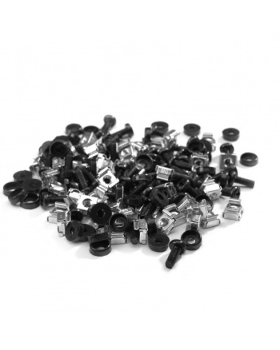 Комплект крепежа М6, винт, пластиковая шайба, гайка, 50 шт Datarex DR-464500 в Чебоксарах Полки для шкафов и стоек Pintop.ru