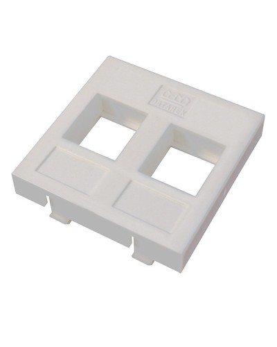 Адаптер Mosaic 45 х 45 мм для модуля Keystone, 2 порта, белый Datarex DR-5303 в Чебоксарах Коммутационные изделия Pintop.ru