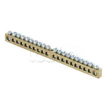 Шина PEN "ноль-земля" (6х9мм) 20 отверстий латунь крепеж по центру EKF PROxima (sn0-63-20)