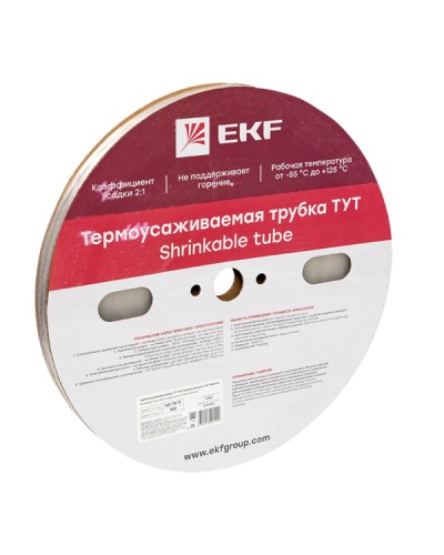 Термоусаживаемая трубка ТУТ 10/5 прозрачная рулон EKF PROxima (tut-10-tr) в Чебоксарах Аксессуары для кабель-канала Pintop.ru