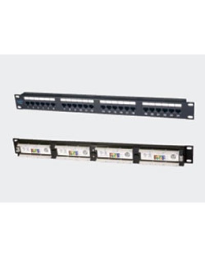 Патч-панель 19, 1U, 24xRJ45 категория 5е Eurolan (27B-U5-24BL) в Чебоксарах Патч панель Pintop.ru