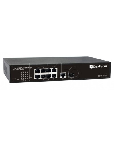 Коммутатор PoE 8-портовый EverFocus ES0812-31 в Чебоксарах Коммутаторы Pintop.ru