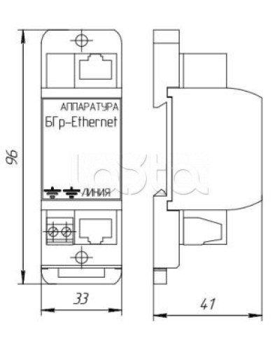 Блок защиты извещателей от воздействия грозы и электромагнитных наводок Forteza Блок БГр-Ethernet-4 в Чебоксарах Устройства защиты операционных процессоров (ОПС) Pintop.ru