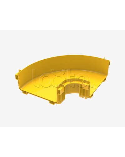 Горизонтальный изгиб на 90° для оптического лотка 240мм Hyperline (FBTR-240-ELB90) в Чебоксарах Аксессуары для лотков Pintop.ru