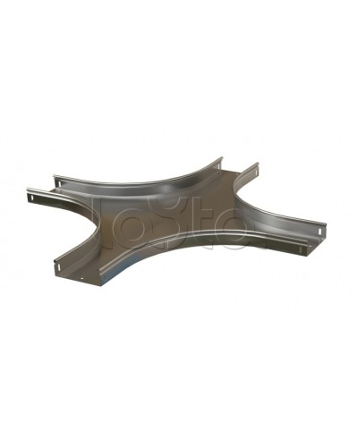 Ответвитель X-образный горизонтальный плавный Hyperline RST-CXS-150-80-0,8-R100-SZ в Чебоксарах Аксессуары для лотков Pintop.ru