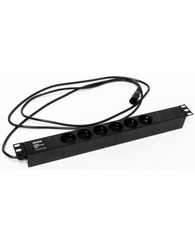 Блок розеток Hyperline SHE19-6SH-2.5IEC в Чебоксарах Блоки розеток Pintop.ru