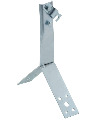 Держатель проводника круглого 6-10мм винтовой для конька h=80мм оцинкованная сталь HDZ IEK (ZDP80-14-4-16-80) в Чебоксарах Крепеж Pintop.ru