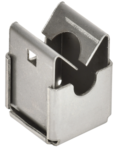 Держатель проводника круглого 8мм безболтовой нержавеющая сталь IEK (ZDP80-20-1-08) в Чебоксарах Крепеж Pintop.ru