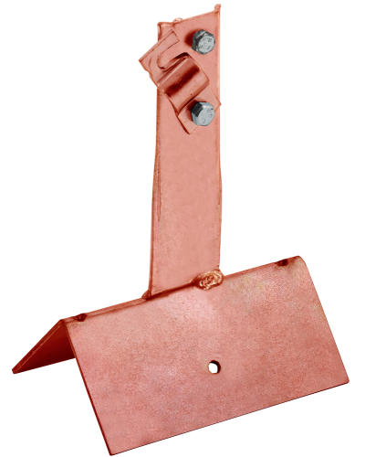 Держатель проводника круглого 6-10мм винтовой для конька широкого h=80мм медь IEK (ZDP81-50-4-16-80) в Чебоксарах Крепеж Pintop.ru