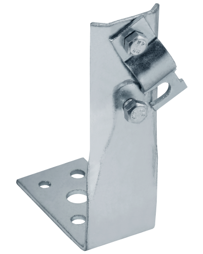 Держатель проводника круглого 6-10мм винтовой угловой h=60мм оцинкованная сталь HDZ IEK (ZDP87-14-1-16-60) в Чебоксарах Крепеж Pintop.ru