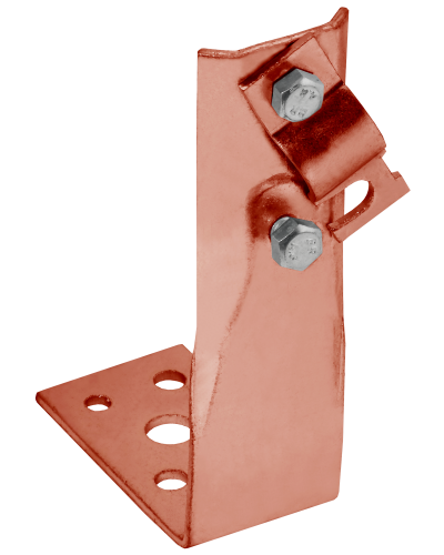 Держатель проводника круглого 6-10мм винтовой угловой h=60мм медь IEK (ZDP87-50-1-16-60) в Чебоксарах Крепеж Pintop.ru