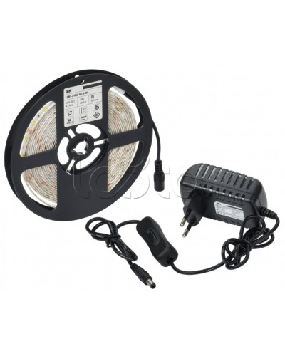 Комплект DIY (2835W60-4,8-IP65-12В 5м + др. + выкл.) IEK (LSR1-2-060-65-1-05-S1) в Чебоксарах Источники света(Лампы) Pintop.ru