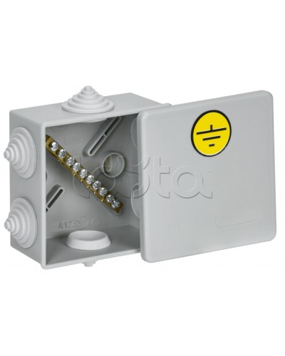 Коробка КУП КМ41360 85х85х40мм IP44 6 вв. (7035) IEK (UKO21-085-085-040-K41-44U) в Чебоксарах Распределительные коробки Pintop.ru