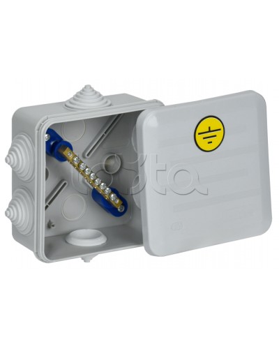 Коробка КУП КМ41361 100х100х50мм IP44 6 вв. (7035) IEK (UKO21-100-100-050-K41-55U) в Чебоксарах Распределительные коробки Pintop.ru