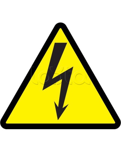 Самоклеящаяся этикетка: 85x85x85, символ Молния IEK (YPC30-MOLNI-3-096) в Чебоксарах Дополнительное оборудование для ОПС Pintop.ru