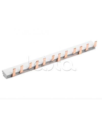 Шина соединительная типа PIN (12 штырей) 3Р 63А (22см) IEK (YNS21-3-063-22-12) в Чебоксарах Клеммные колодки Pintop.ru