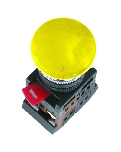 Кнопка AEA-22 Гриб желтая без подсветки 1з+1р IEK BBG30-AEA-K05 в Чебоксарах Аксессуары для кабель-канала Pintop.ru