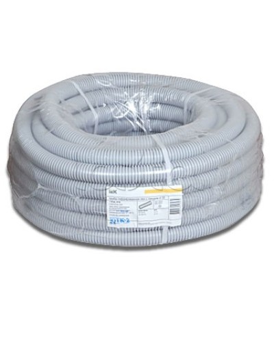 Труба гофрированная ПВХ 20 мм с зондом IEK CTG20-20-K41-100I (100 м) в Чебоксарах Труба гофрированная Pintop.ru
