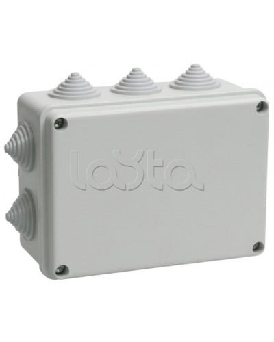 Коробка КМ41242 распаячная для о/п (RAL7035, 10 гермовводов) IEK UKO10-150-110-070-K41-55 в Чебоксарах Распределительные коробки Pintop.ru