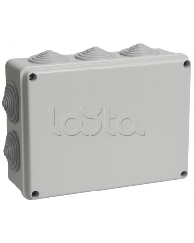 Коробка КМ41244 распаячная для о/п (RAL7035, 10 гермовводов) IEK UKO11-190-140-070-K41-55 в Чебоксарах Аксессуары для средств охраны периметра Pintop.ru