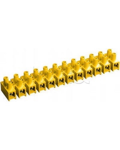 Зажим винтовой ЗВИ-3 н/г 1,0-2,5 мм2 (12пар) желтый IEK UZV7-003-04 в Чебоксарах Клеммные колодки Pintop.ru