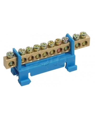 Шина нулевая с DIN-изолятором ШНИ-6x9-10-С-С IEK YNN10-69-10P-K07 в Чебоксарах Клеммные колодки Pintop.ru