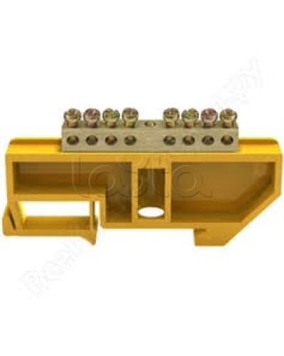 Шина PE земля на DIN-изоляторах ШНИ-6х9-8-Д-Ж IEK YNN10-69-8D-K05 в Чебоксарах Клеммные колодки Pintop.ru